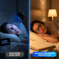 Stylish Blue Light Blocking Glasses for Women or Men - Ease Computer and Digital Eye Strain, Dry Eyes, Headaches and Blurry Vision - Instantly Blocks