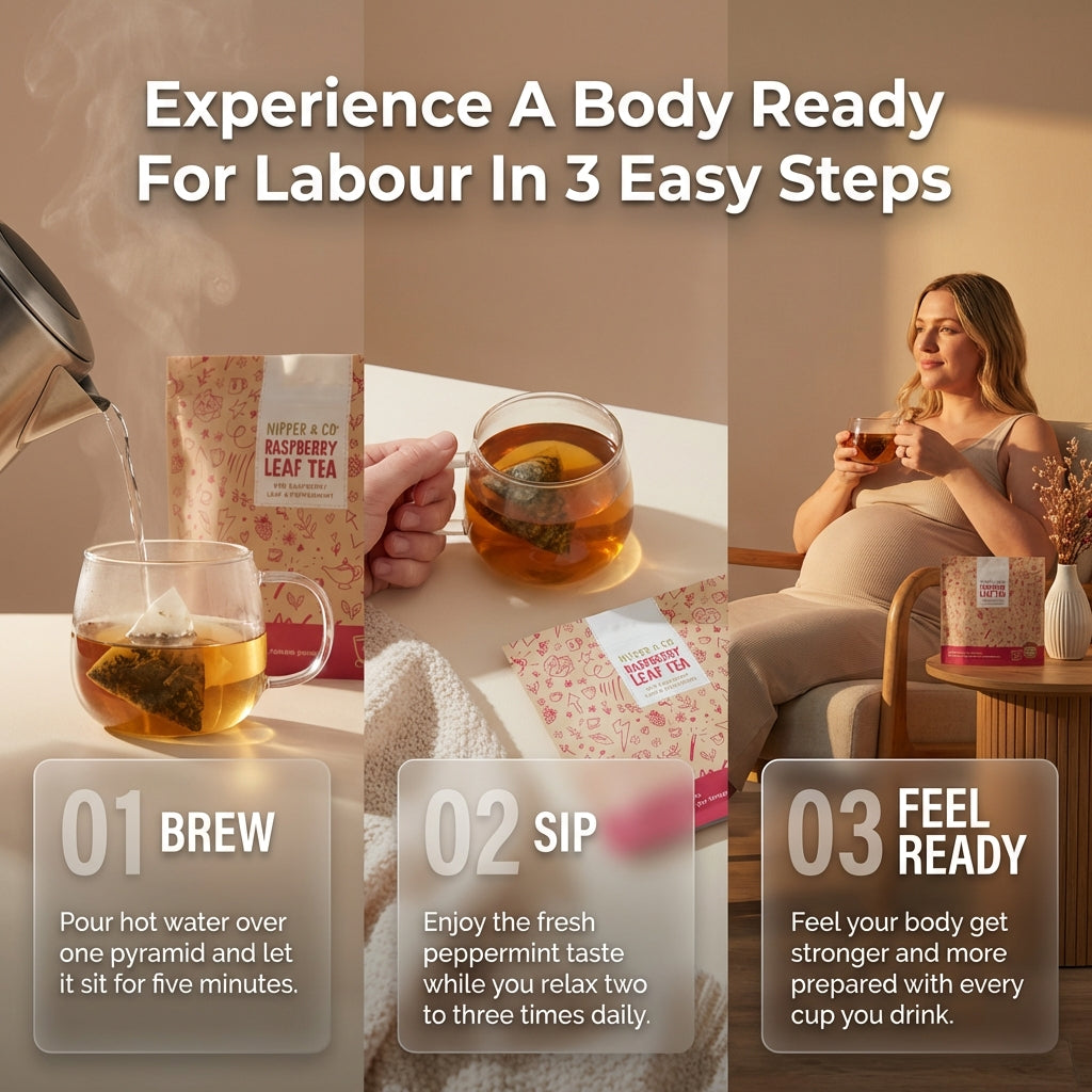Red Raspberry Leaf Tea, Herbal Infusion for 3rd trimester
