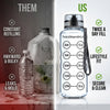 50 oz Clear Sports Water Bottle - High Capacity Hydration