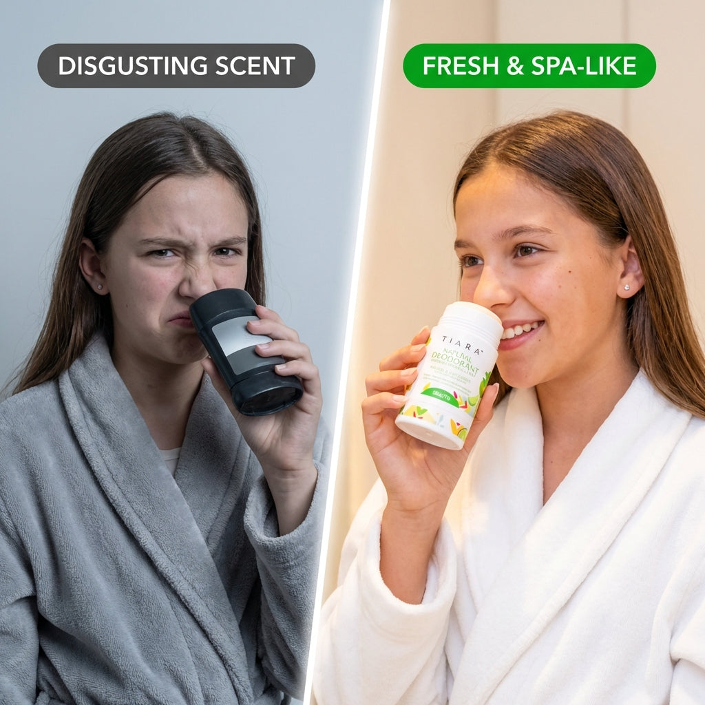 TIARA Whole Body All Natural Deodorant for Women, Aluminum Free Deodorant for Men, Safe for Kids Use All Over Body, Paraben Free, No Chemicals Vegan & Non Toxic, Travel Size Melon & Cucumber