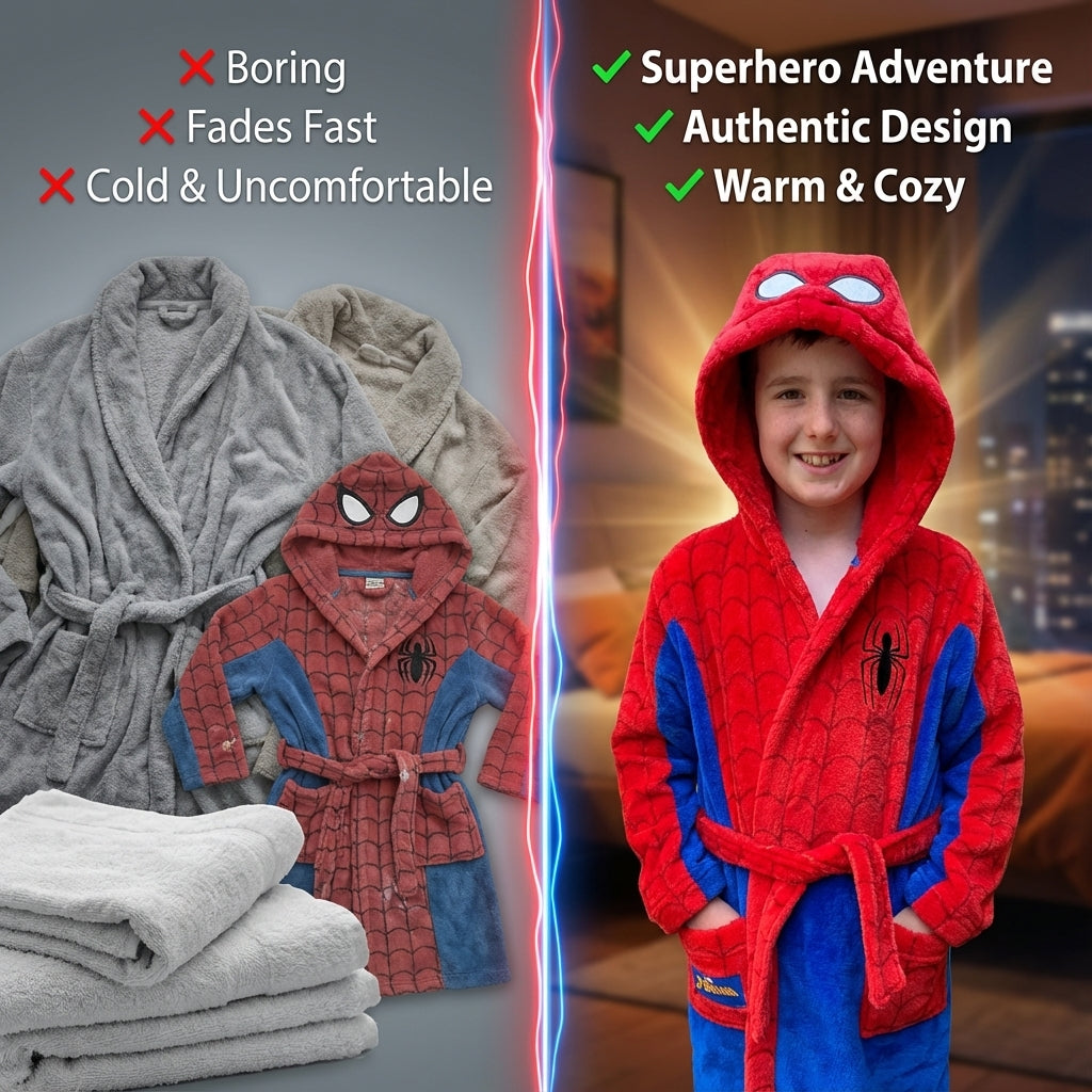 Cool & New - Spiderman Dressing gown for boys