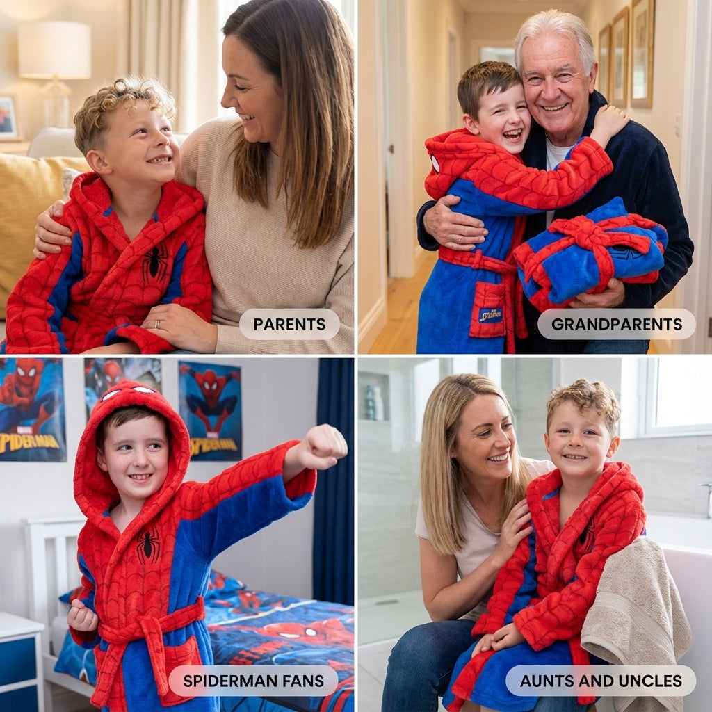 Cool & New - Spiderman Dressing gown for boys