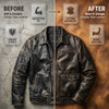 Aviator Styled Mens Leather Jacket With Double Entry Front Pockets